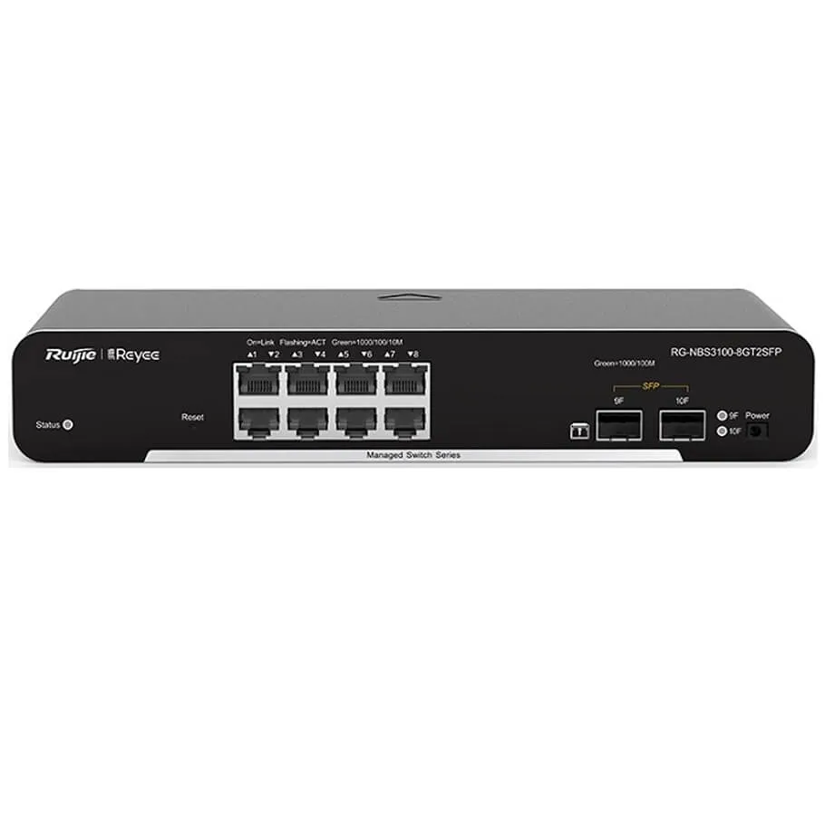 [00000143] Bộ chia mạng Switch Ruijie RG-NBS3100-8GT2SFP 8 Port 1000Mbps
