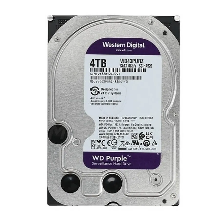 [00000328] Ổ cứng HDD Western Purple 4TB WD43PURZ