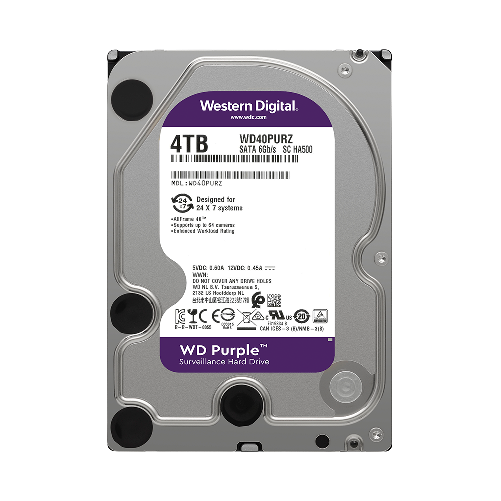 [00000395] Ổ cứng HDD Western Purple 4TB WD40PURZ CTY