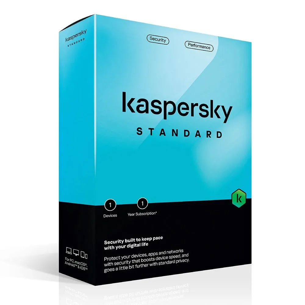 [00000425] Phần mềm Kaspersky Standard (1 thiết bị, 12 tháng)