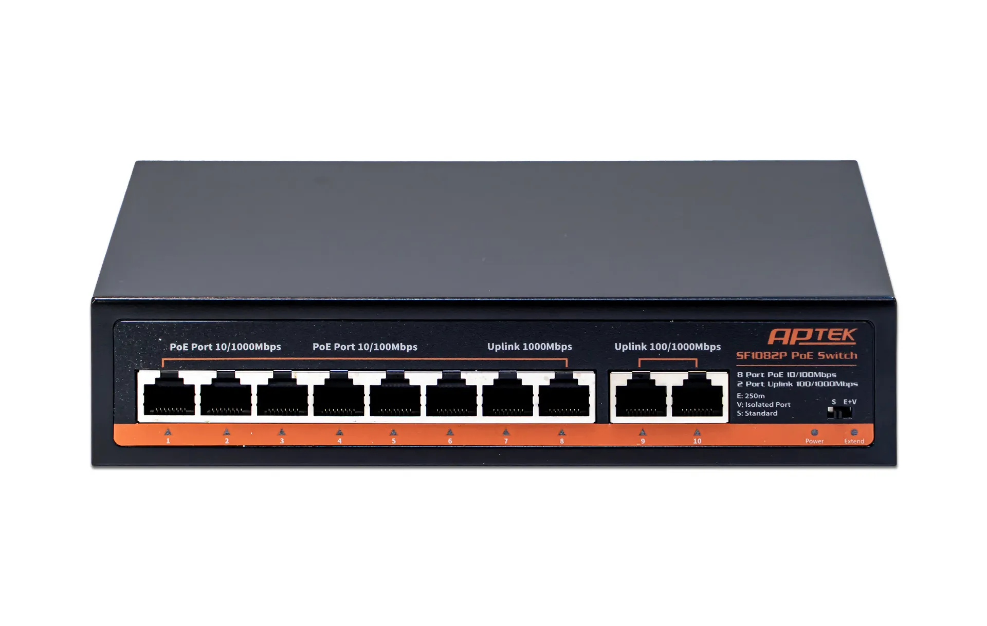 [00000484] Bộ chia mạng Switch PoE APTEK SF1082P 8 Port 100Mbps