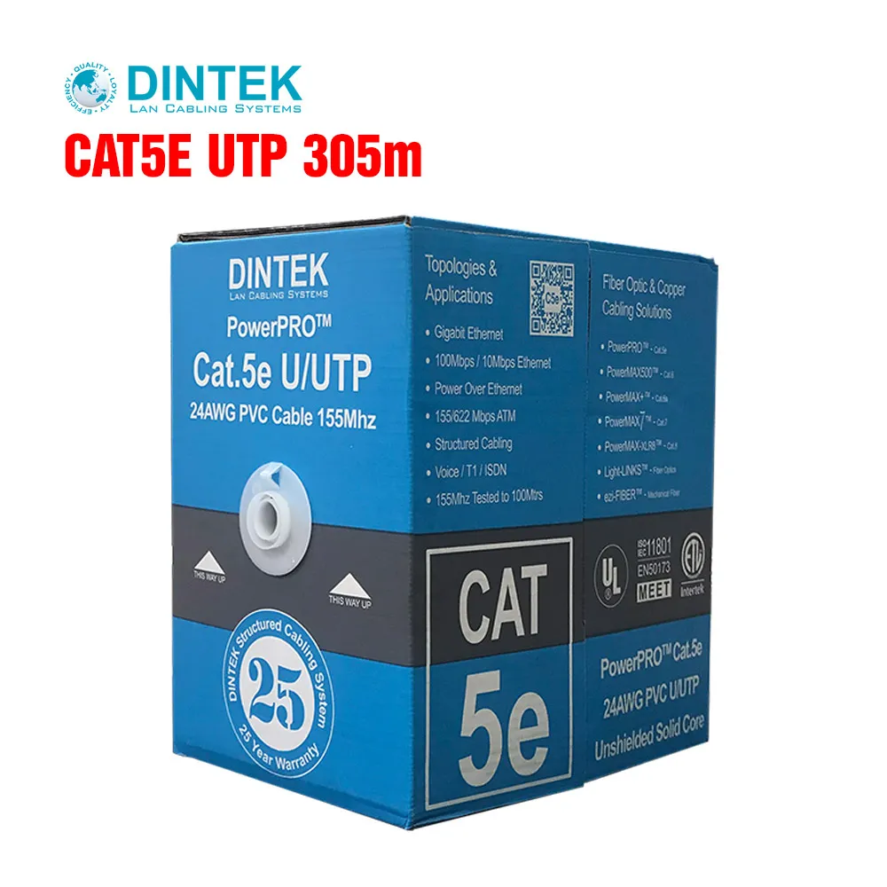 [00000495] Cáp mạng Dintek Cat 5e UTP 24AWG 1101-03029