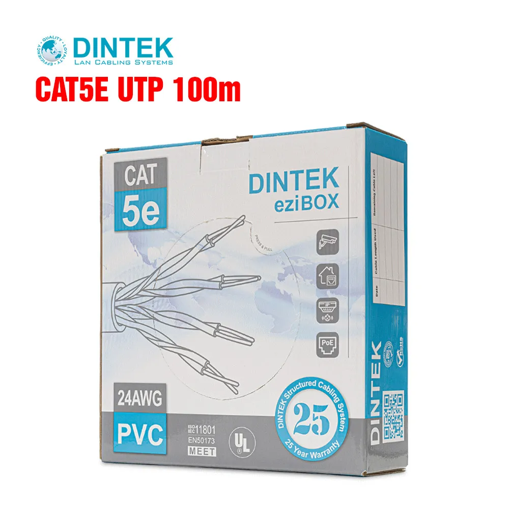 [00000503] Cáp mạng Dintek Cat 5e UTP 24AWG 1101-03040 (100m)