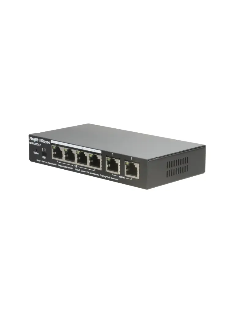 Switch PoE Ruijie RG-ES206GC-P 6 Port Gigabit