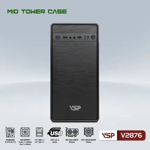 [00000139] Vỏ máy tính Case VSP V2876