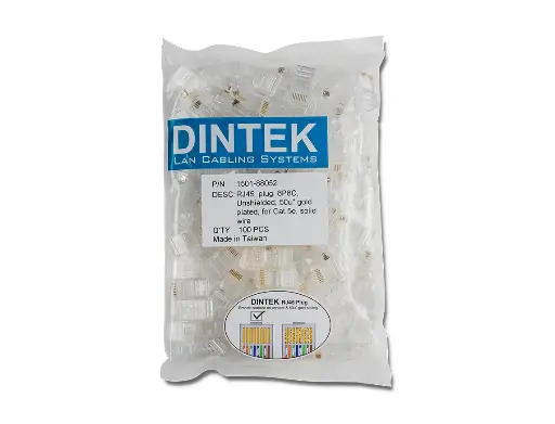 [00000185] Đầu mạng RJ45 Dintek UTP Cat 5e 1501-88052 (c)