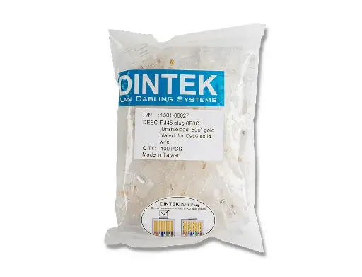 [00000186] Đầu mạng RJ45 Dintek UTP Cat 6 1501-88027